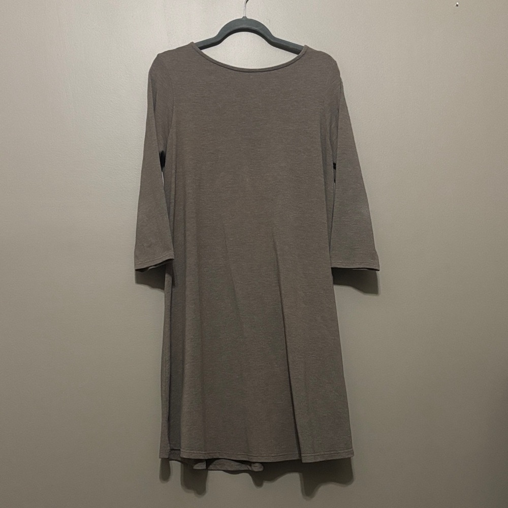 Classic Long Sleeve Dress in Taupe